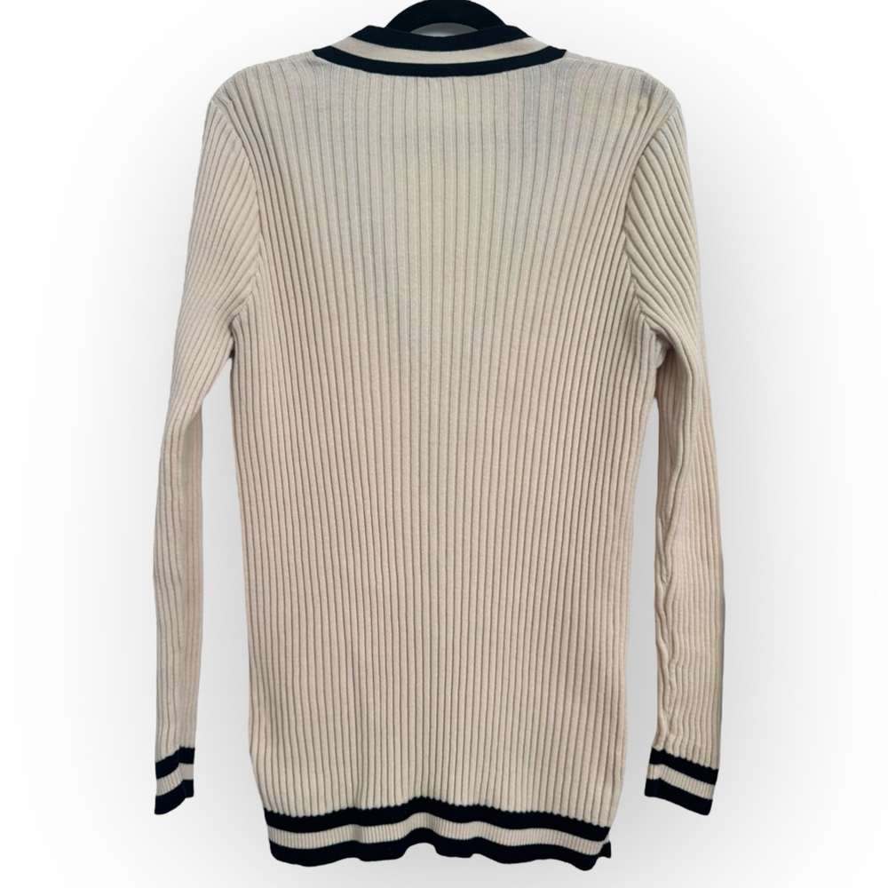 CABI Radcliffe Varsity Striped Cardigan, Medium, Retail $119 - Picture 9 of 11